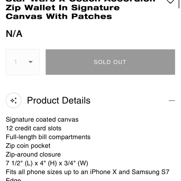 COACH X STAR WARS Accordion
Zip Wallet In Signature
Canvas With Patches EUC - Picture 10 of 10